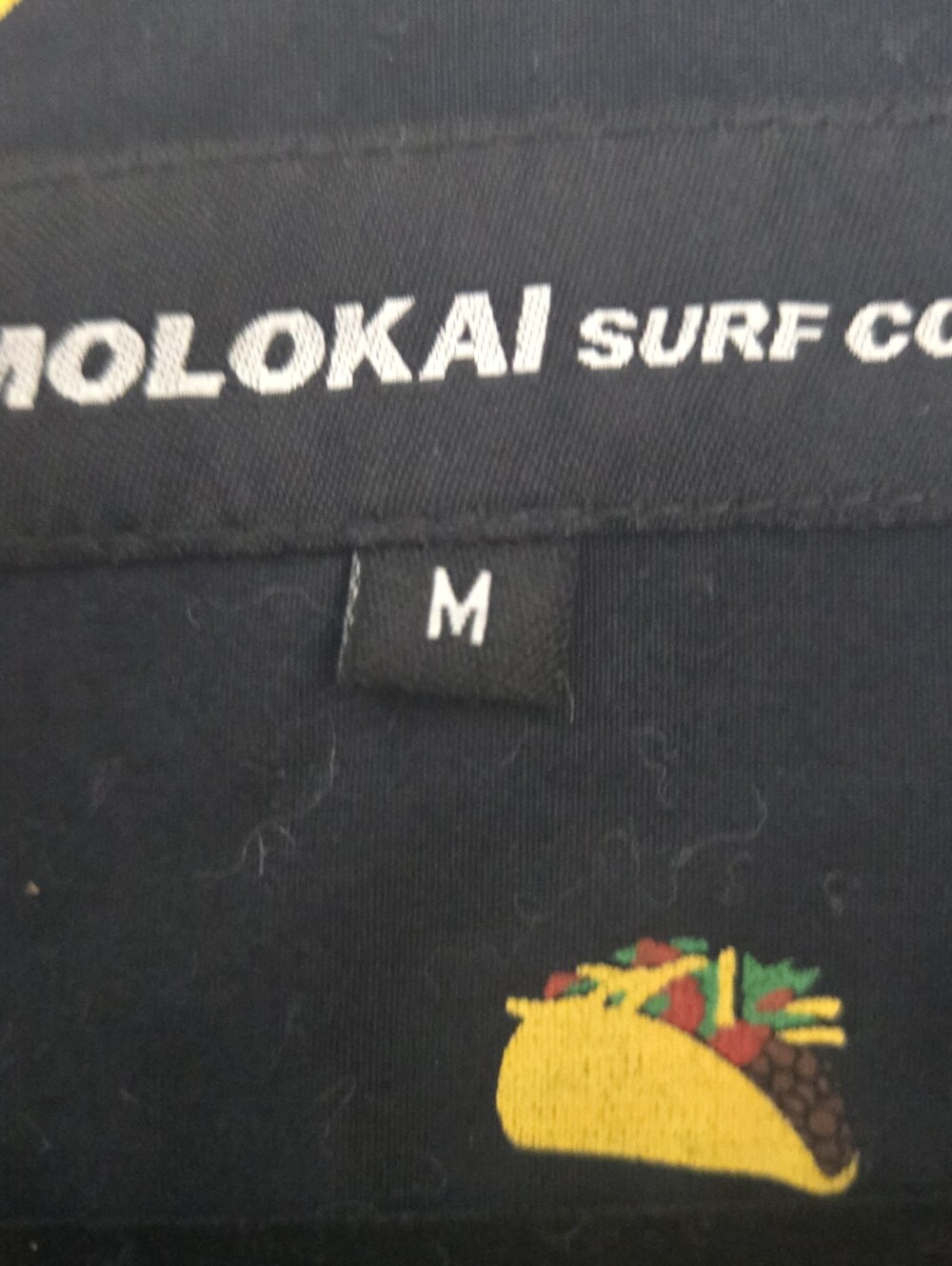Molokai Surf Co. Youth Boys Size M Black S/Sl Button-Up Fun Taco Print Shirt - Picture 2 of 10